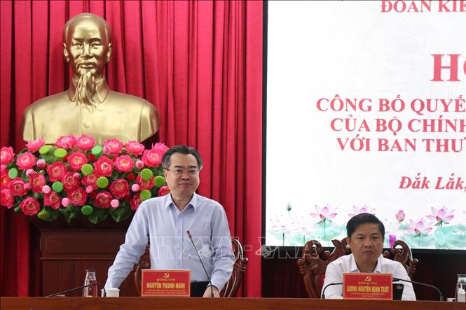 Kiểm tra, giám sát công tác cán bộ đối với Ban Thường vụ Tỉnh ủy Đắk Lắk
